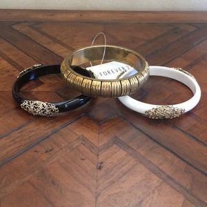 3 bangle bracelets